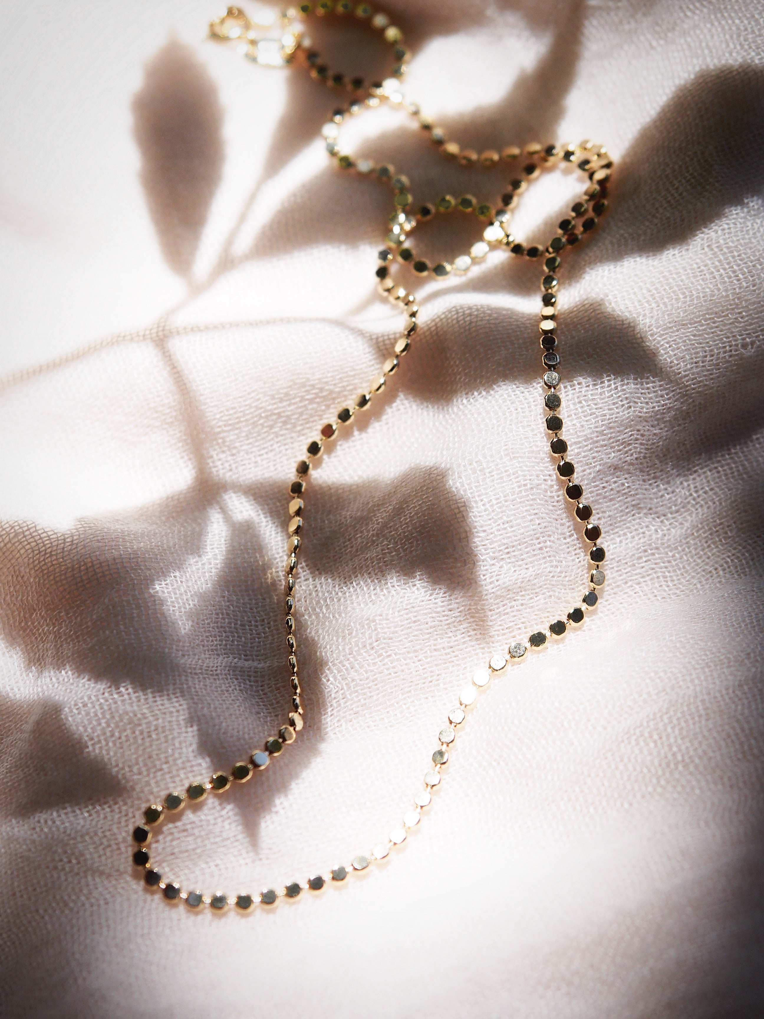 Gold Flat Dot Chain Necklace - Makali'i