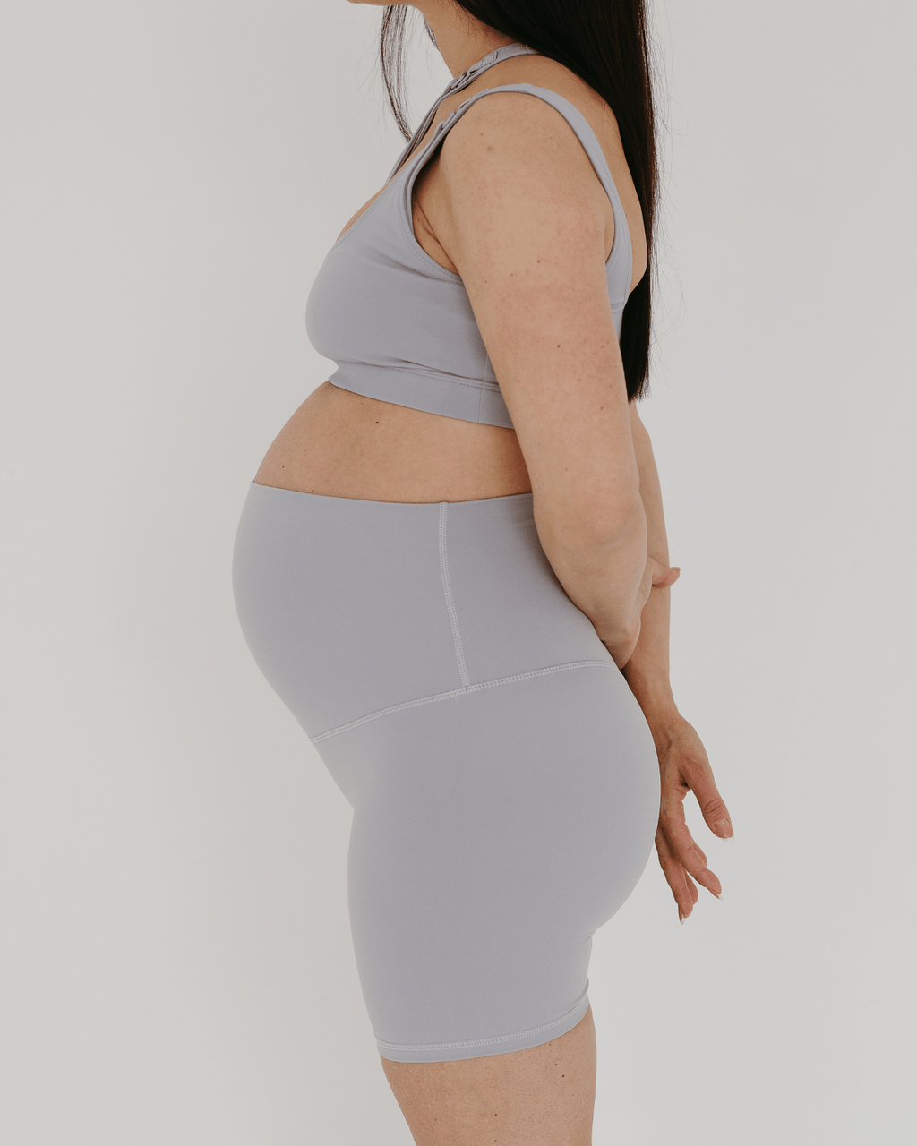 AXK CORE Maternity Bike Short - Light Gray