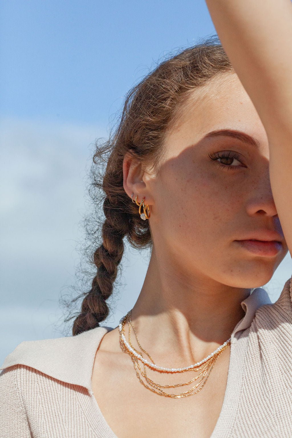 Gold Filled Snail Chain Necklace