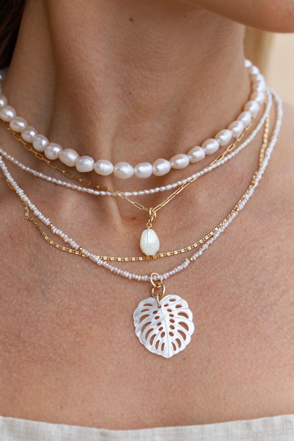 Gold Filled Snail Chain Necklace