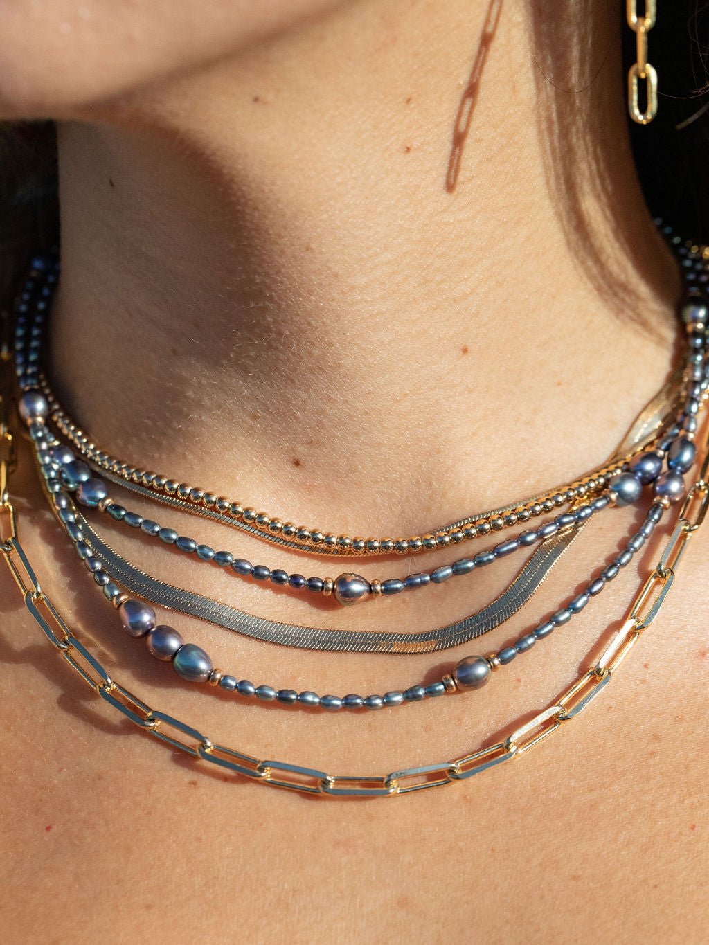 Peacock Pearl Bead Necklace - Hiwahiwa