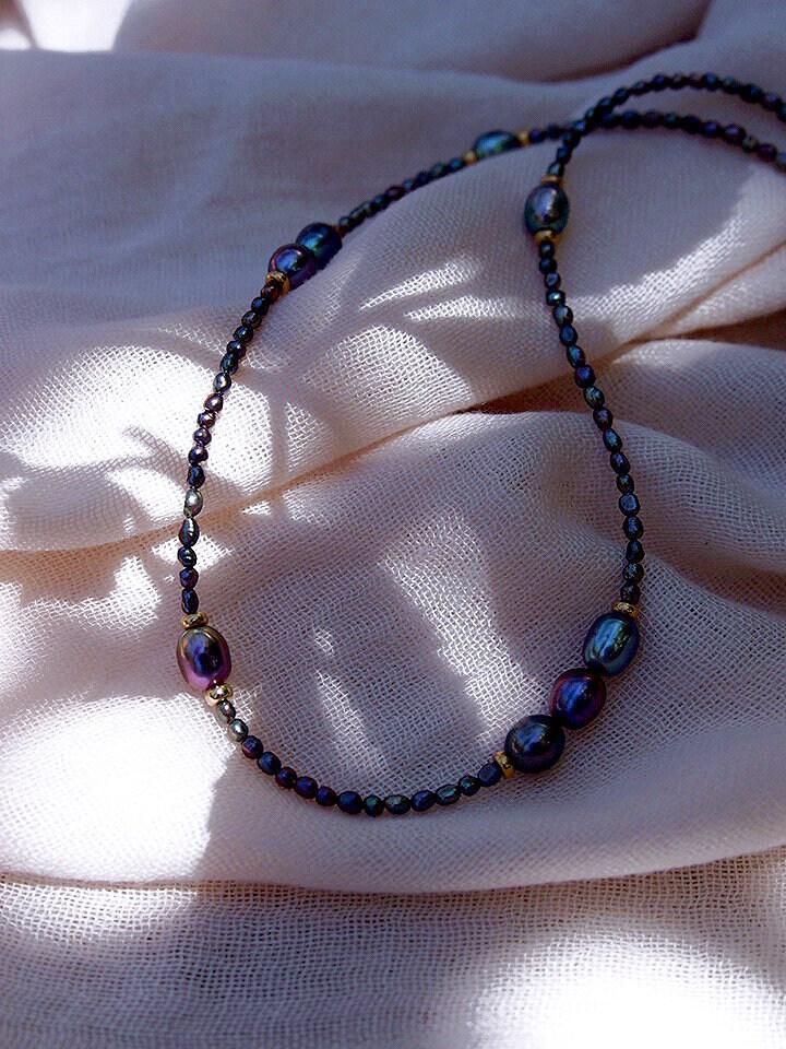 Peacock Pearl Bead Necklace - Hiwahiwa